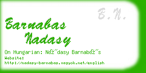 barnabas nadasy business card